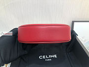 Celine Oval Bag Cuir Triomphe In Smooth Leather Red 198603 20x15x6cm - 4