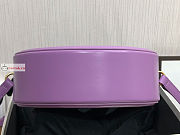 Celine Oval Bag Cuir Triomphe In Smooth Leather Purple 198603 20x15x6cm - 2