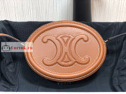 Celine Oval Bag Cuir Triomphe In Smooth Leather Tan 198603 20x15x6cm - 1