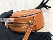 Celine Oval Bag Cuir Triomphe In Smooth Leather Tan 198603 20x15x6cm - 2