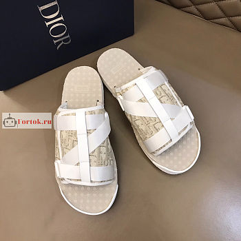 Dior Alpha Sandals White Dior Oblique 3SA081