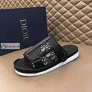 Dior Alpha Sandals Black/Beige Dior Oblique 3SA081 - 3