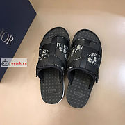 Dior Alpha Sandals Black/Beige Dior Oblique 3SA081 - 4