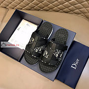 Dior Alpha Sandals Black/Beige Dior Oblique 3SA081 - 6