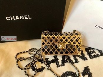 Chanel Extra Mini Gold Classic Bag With Pouch AS2535 7x12x4cm