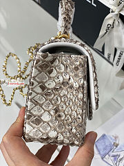 Chanel Classic Flap Bag In Python Leather 20x7x14cm - 4