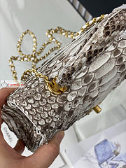Chanel Classic Flap Bag In Python Leather 20x7x14cm - 3