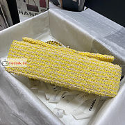 Chanel Classic Bag In Tweed Yellow A01112 25x7x16cm - 3