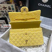 Chanel Classic Bag In Tweed Yellow A01112 25x7x16cm - 5