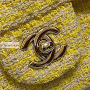 Chanel Classic Bag In Tweed Yellow A01112 25x7x16cm - 6