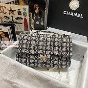 Chanel Classic Bag In Tweed White A01112 25x7x16cm - 1