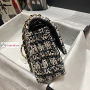 Chanel Classic Bag In Tweed White A01112 25x7x16cm - 3