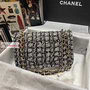 Chanel Classic Bag In Tweed White A01112 25x7x16cm - 5