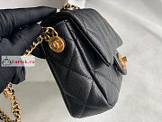 Chanel Small Flap Bag Gold Coin In Grained Leather Black AS3369 21x14.5x6cm - 2
