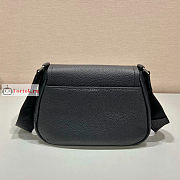 Prada Shoulder Bag In Grained Leather Black 1BD293 24x17x9.5cm - 3