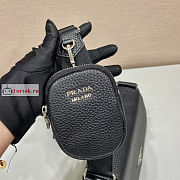 Prada Shoulder Bag In Grained Leather Black 1BD293 24x17x9.5cm - 2