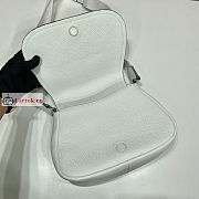 Prada Shoulder Bag In Grained Leather White 1BD293 24x17x9.5cm - 6