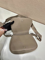 Prada Shoulder Bag In Grained Leather Beige 1BD293 24x17x9.5cm - 5