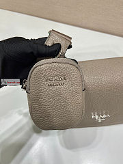 Prada Shoulder Bag In Grained Leather Beige 1BD293 24x17x9.5cm - 3