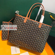 Goyard Saint Louis PM Bag Black/Tan 34x14x26cm - 1