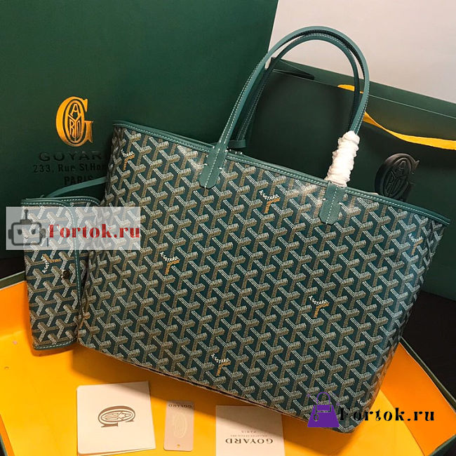 Goyard Saint Louis PM Bag Green 34x14x26cm - 1