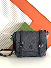 Gucci GG Messenger Bag Blue Canvas 658542 28cm - 1