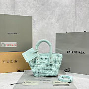 Balenciaga XXS Bistro Bucket Bag With Strap Light Green 6780282 27cm - 1