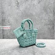 Balenciaga XXS Bistro Bucket Bag With Strap Light Green 6780282 27cm - 4