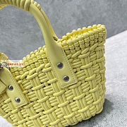 Balenciaga XXS Bistro Bucket Bag With Strap Yellow 6780282 27cm - 3