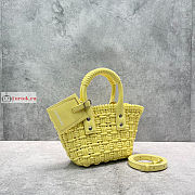 Balenciaga XXS Bistro Bucket Bag With Strap Yellow 6780282 27cm - 4
