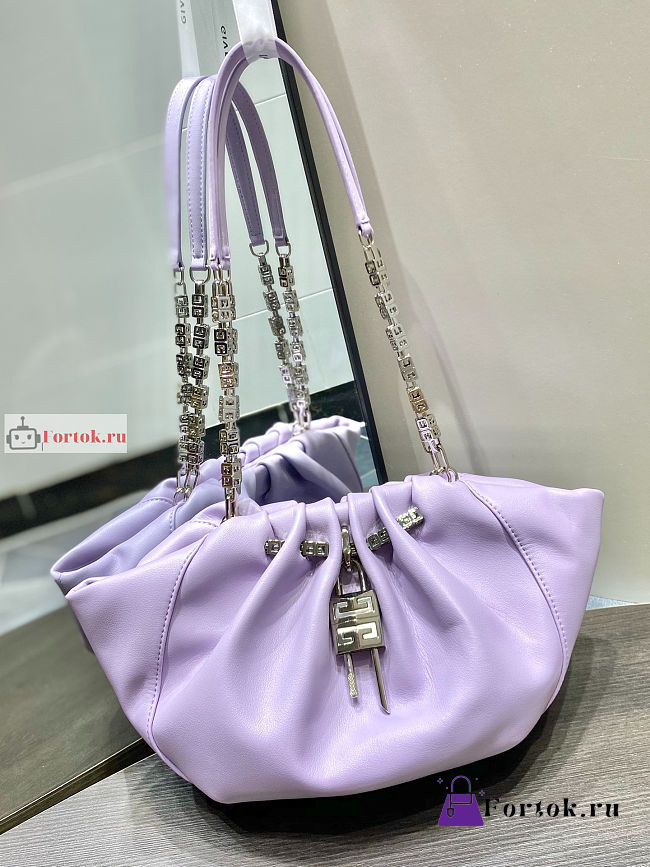Givenchy Small Kenny Bag In Smooth Leather Purple 32x22x17cm - 1