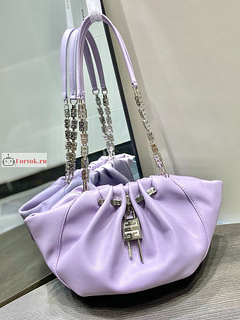 Givenchy Small Kenny Bag In Smooth Leather Purple 32x22x17cm