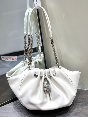 Givenchy Small Kenny Bag In Smooth Leather White 32x22x17cm