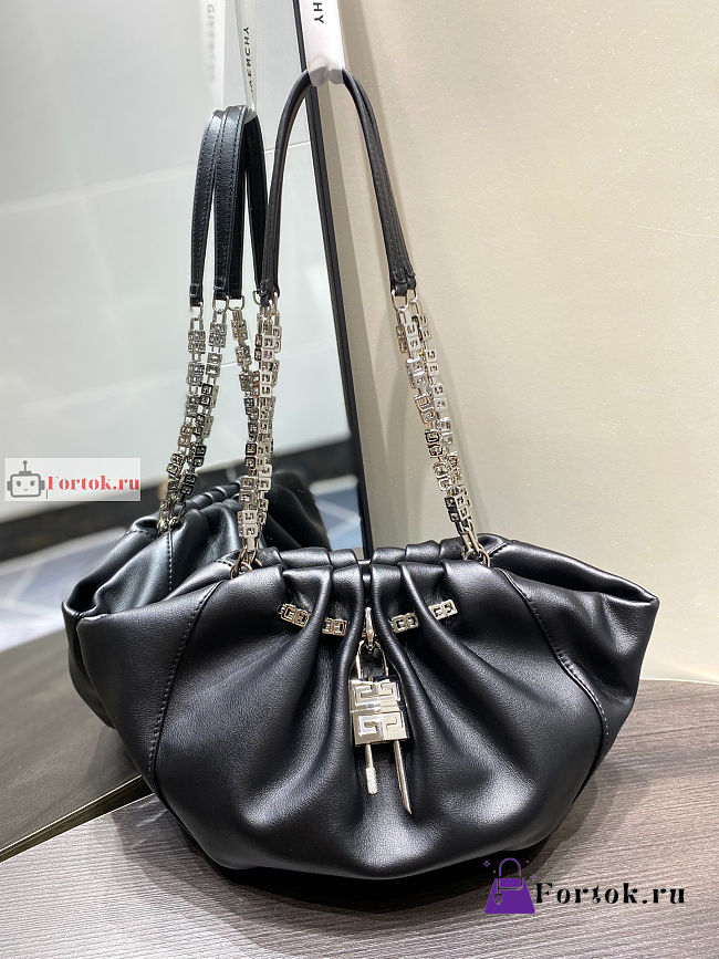 Givenchy Small Kenny Bag In Smooth Leather Black 32x22x17cm - 1