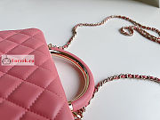 Chanel Wallet On Chain With Top Handle Coral Pink AP2844 12.3x19.2x3.5cm - 6