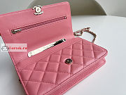 Chanel Wallet On Chain With Top Handle Coral Pink AP2844 12.3x19.2x3.5cm - 4