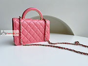 Chanel Wallet On Chain With Top Handle Coral Pink AP2844 12.3x19.2x3.5cm - 3