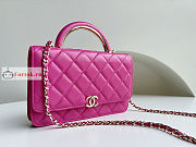 Chanel Wallet On Chain With Top Handle Pink AP2844 12.3x19.2x3.5cm - 3