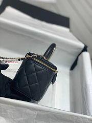 Chanel Vanity With Chain And Top Handle Black AP2846 17x8x9.5cm - 6
