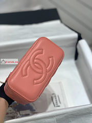 Chanel Vanity With Chain And Top Handle Coral Pink AP2846 17x8x9.5cm - 4