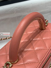 Chanel Vanity With Chain And Top Handle Coral Pink AP2846 17x8x9.5cm - 2