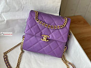 Chanel Backpack In Grained Leather Purple AS3108 20x19x8cm  - 1