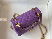 Chanel Backpack In Grained Leather Purple AS3108 20x19x8cm  - 5