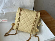 Chanel Backpack In Grained Leather Light Yellow AS3108 20x19x8cm  - 6