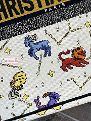 Dior Large Book Tote Zodiac Embroidery Latte M1286 42x18.5x35cm - 4