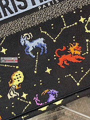 Dior Large Book Tote Zodiac Embroidery Black M1286 42x18.5x35cm - 3