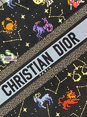 Dior Large Book Tote Zodiac Embroidery Black M1286 42x18.5x35cm - 6