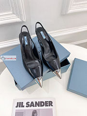 Prada Leather Slingback Pumps Black 1I903M 75mm - 1
