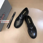 Prada Unlined Brushed Leather Loafers Black 1D238M - 1