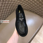 Prada Unlined Brushed Leather Loafers Black 1D238M - 2